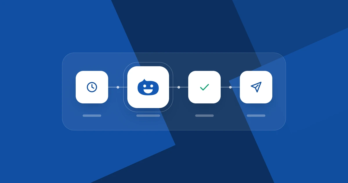 A workflow canvas with a trigger, conditions and branches