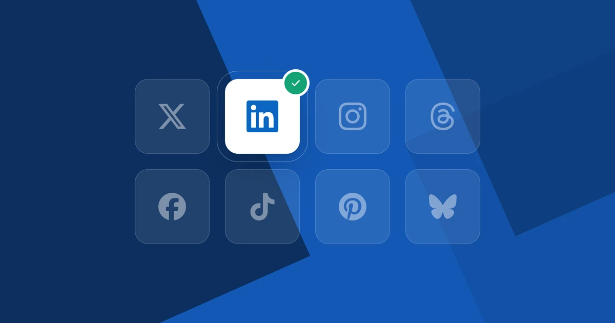 The LinkedIn tile connected in a grid of social networks