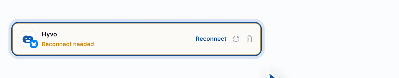 A card offering to reconnect an expired account 1400x274 "Reconnect runs the same permission screen you saw the first time."